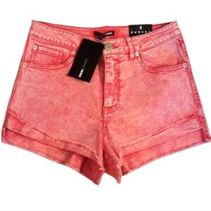 🆕️Fashion Nova In Living Color Pink Jean Shorts. Women's Size: W9/10x03L.